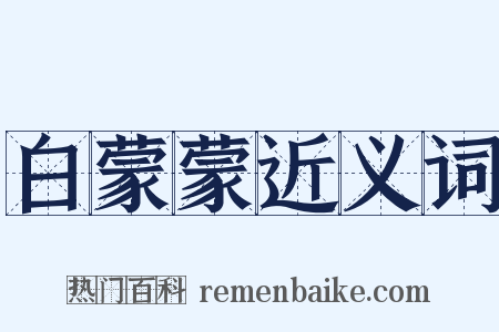 白蒙蒙近义词是什么意思的图片